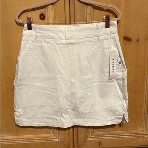 Tribal White Athletic Skort | Built-In Shorts | Golf Tennis Skirt | NWT